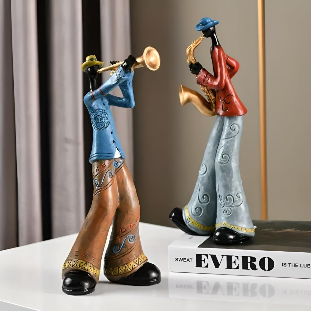 Jazz Band Resin Sculpture Set