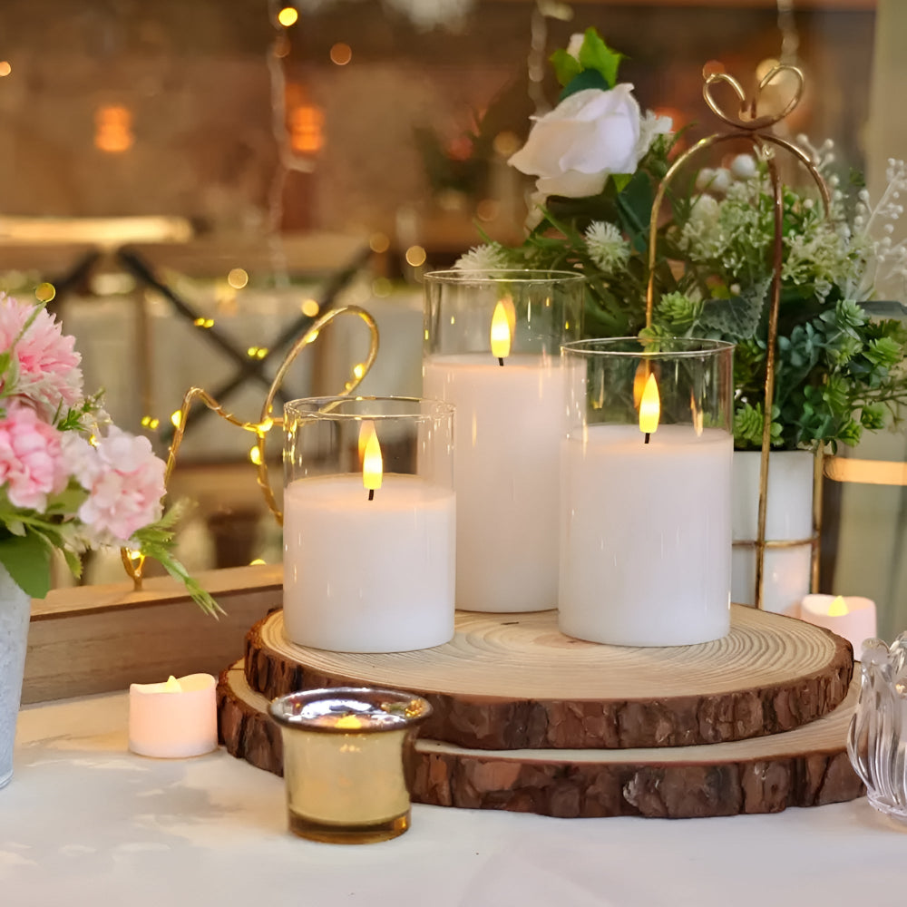 3D Flicker Flameless Candle Set