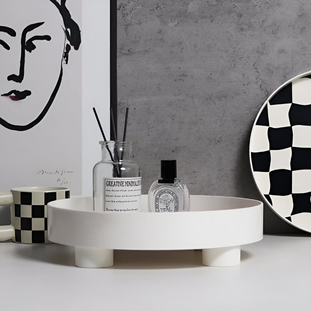 Patterned Round Catch Tray
