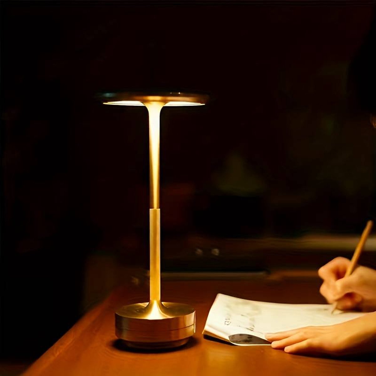 Aluminum Rechargeable Touch Dimmer Table Lamp