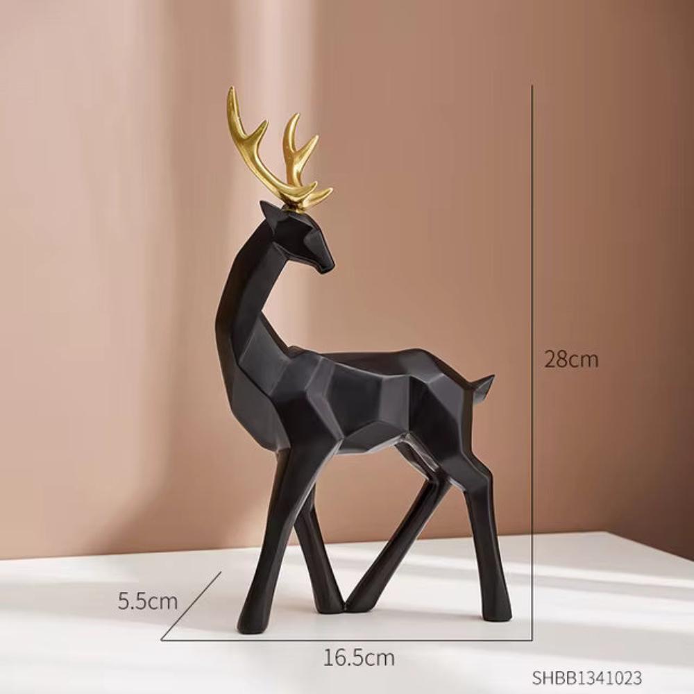 Geometric Deer Display Figurine