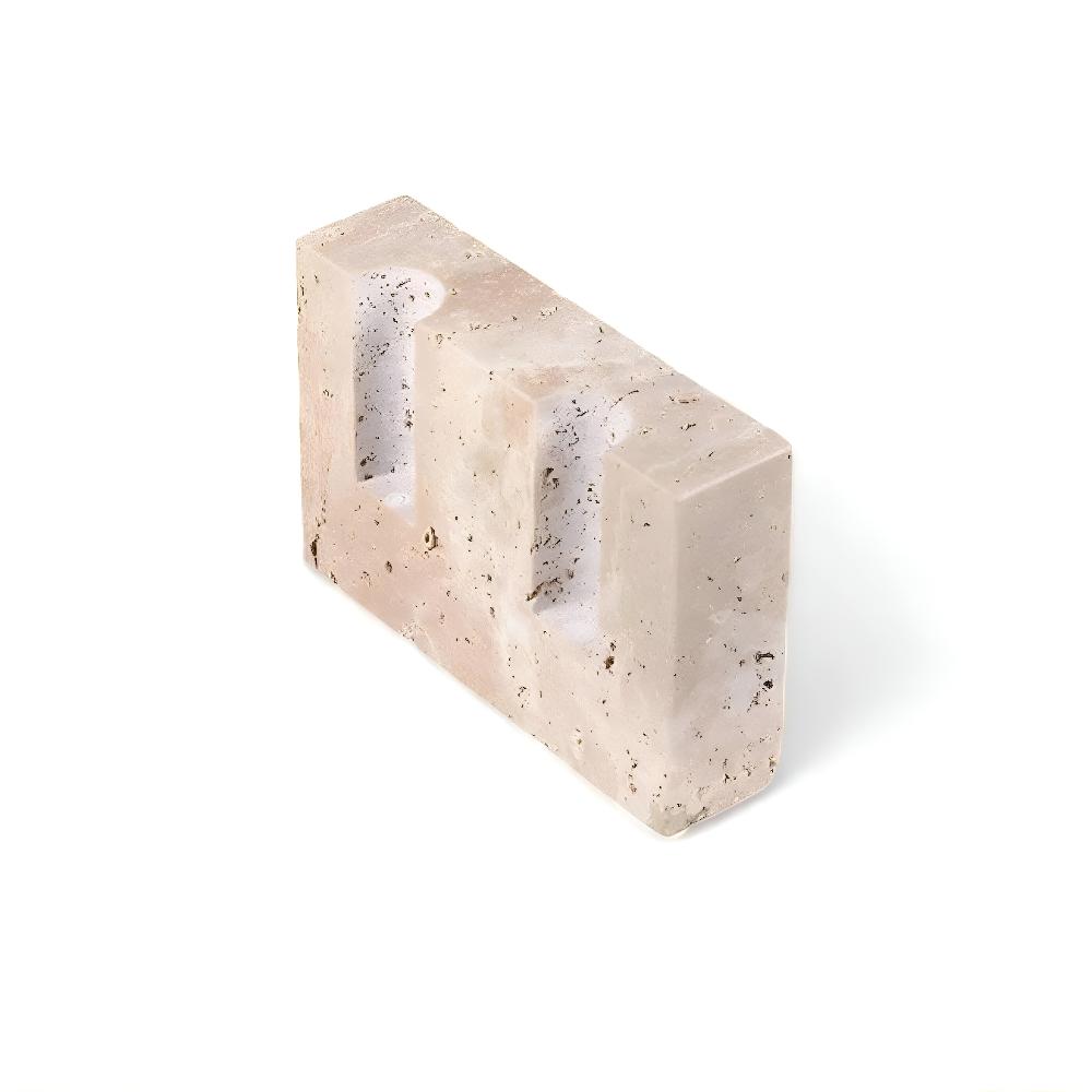 Dual Taper Stone Candle Stand