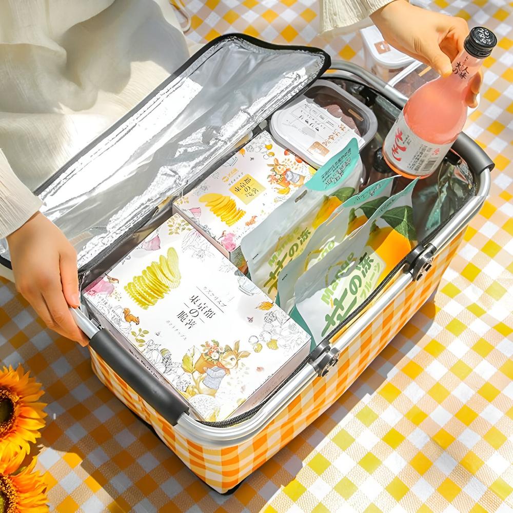 Foldable Picnic Carry Basket