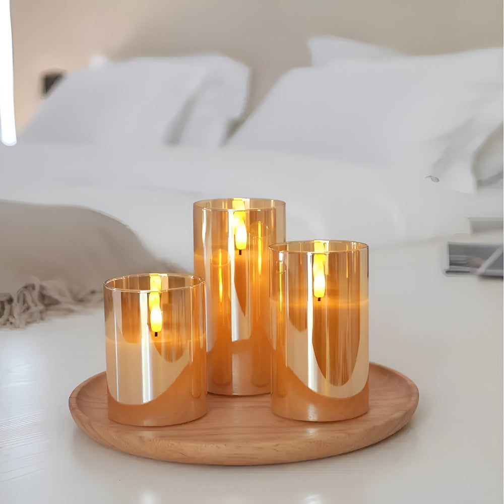 3D Flicker Flameless Candle Set