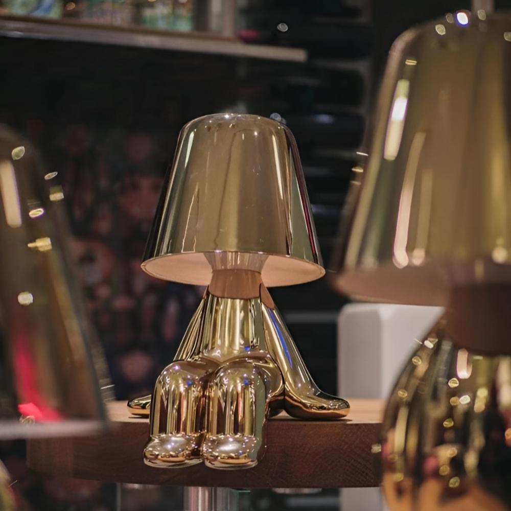 Cordless Frosted Globe Touch Lamp
