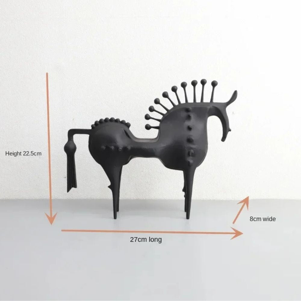 Abstract Metal Horse Sculpture