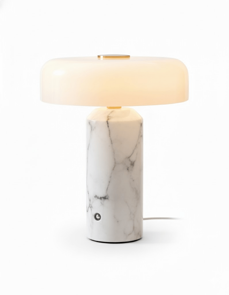 Marble Column Table Lamp