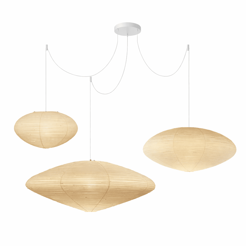 Japanese Paper Saucer Ceiling Light