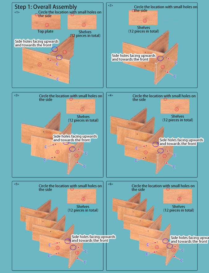 Rectangular Wood Bookshelves
