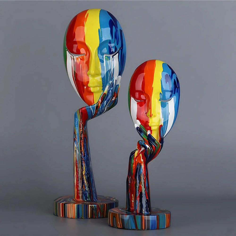 Abstract Face Art Sculpture