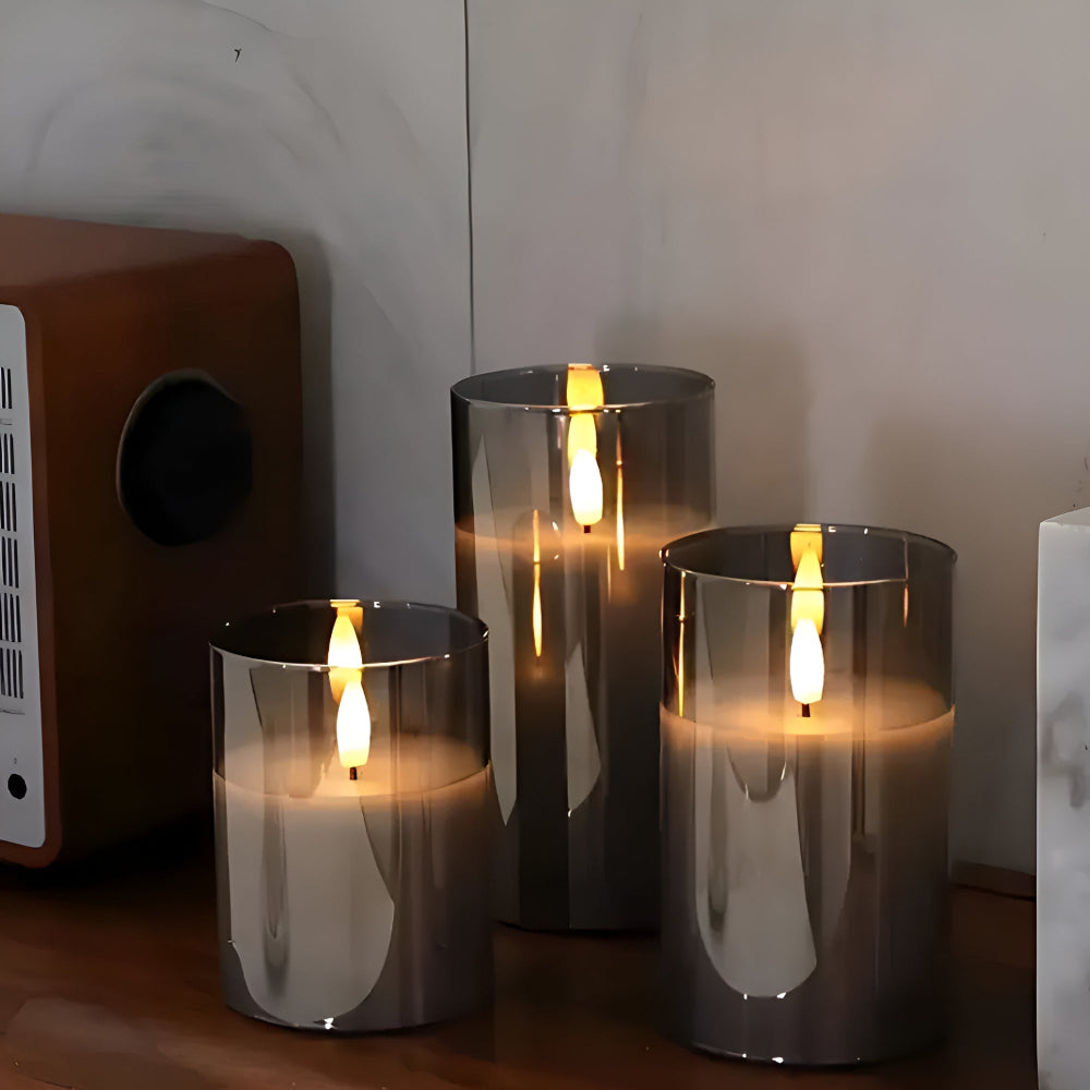3D Flicker Flameless Candle Set