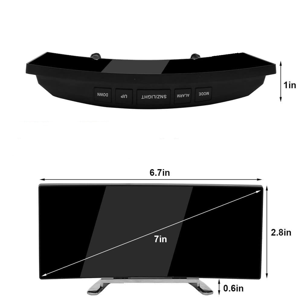 Curved LED Alarm Clock