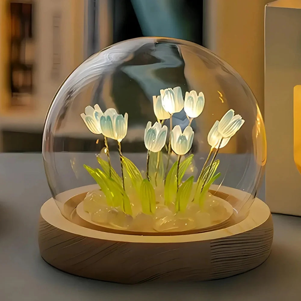 Glass Dome Tulip Light