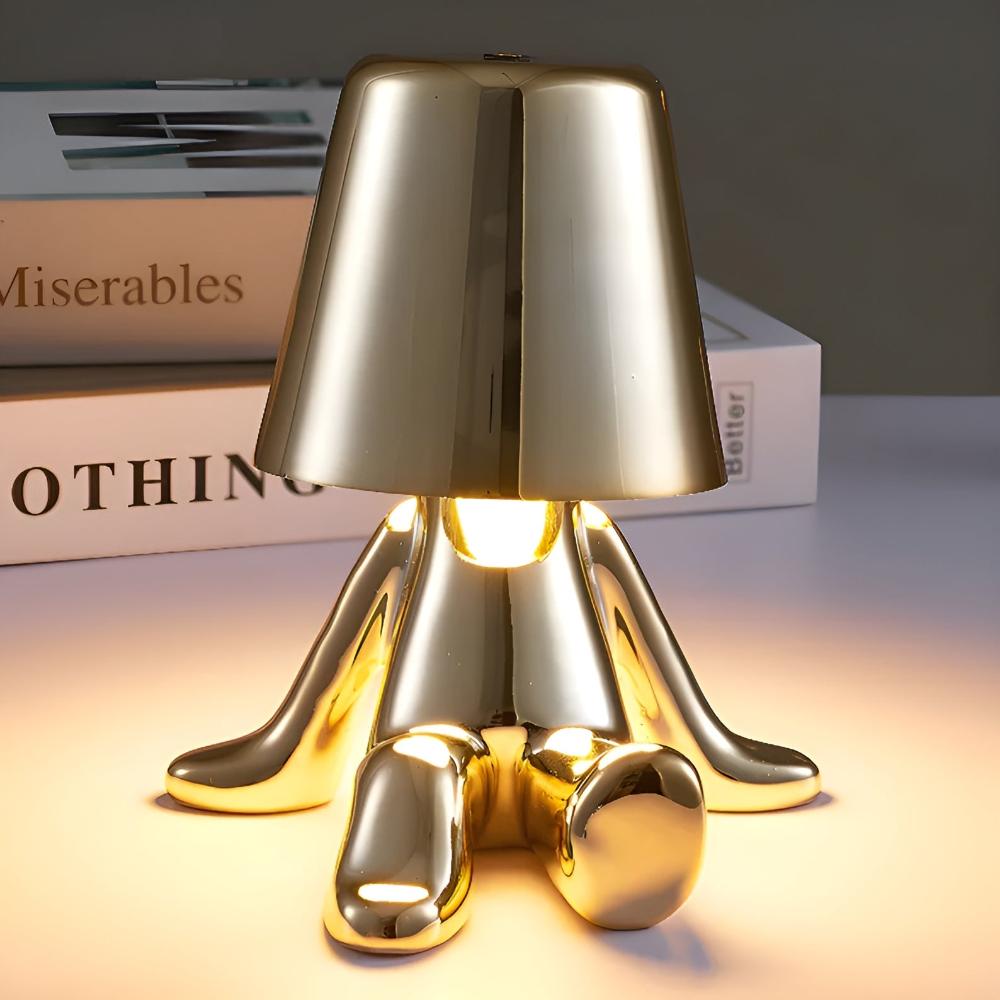 Cordless Frosted Globe Touch Lamp