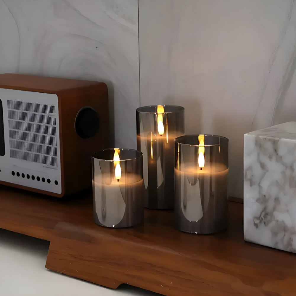 3D Flicker Flameless Candle Set