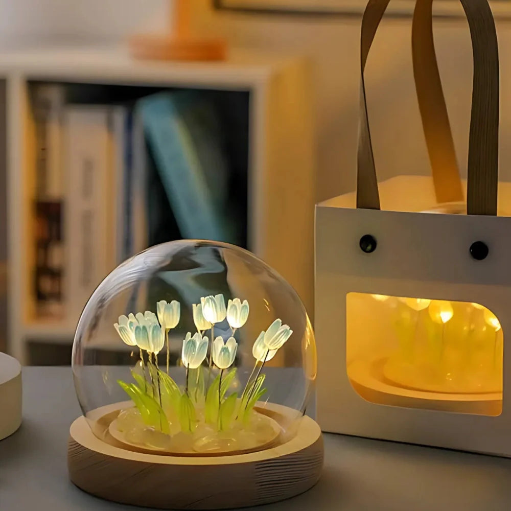 Glass Dome Tulip Light