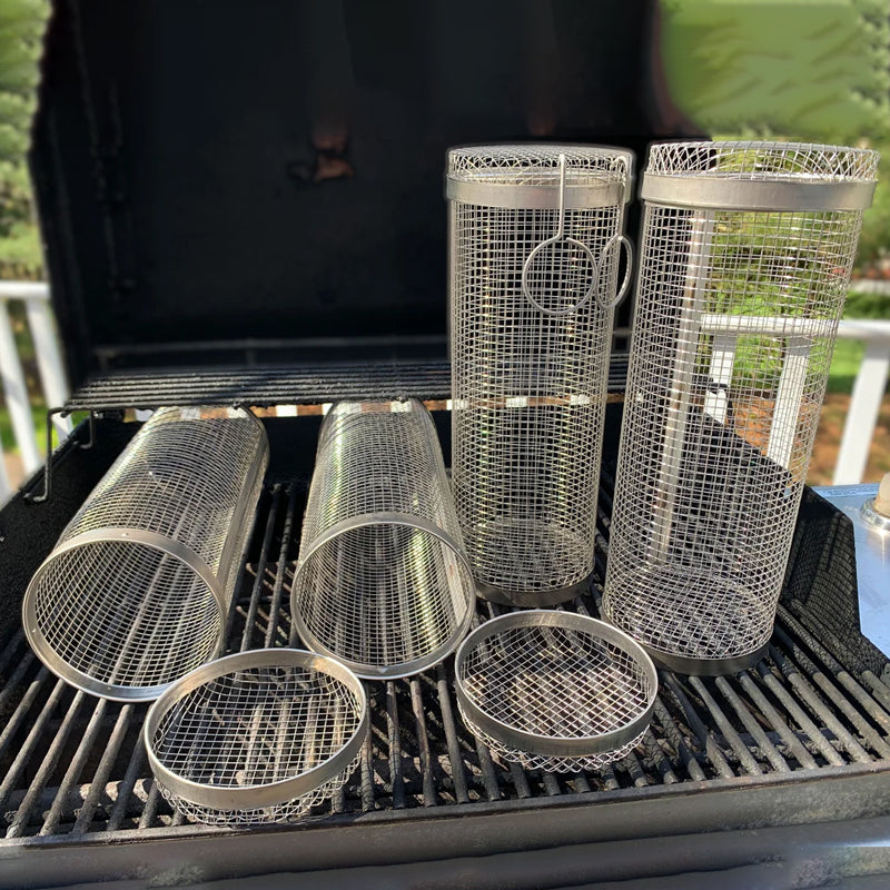 Rotating Grill Basket Cage