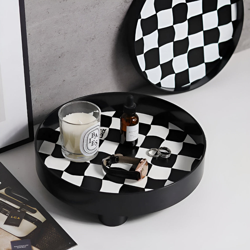 Patterned Round Catch Tray