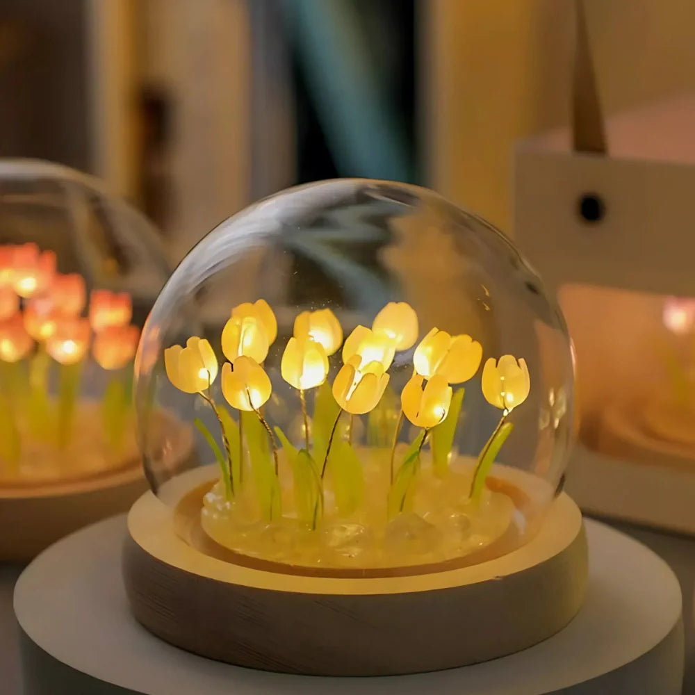 Glass Dome Tulip Light