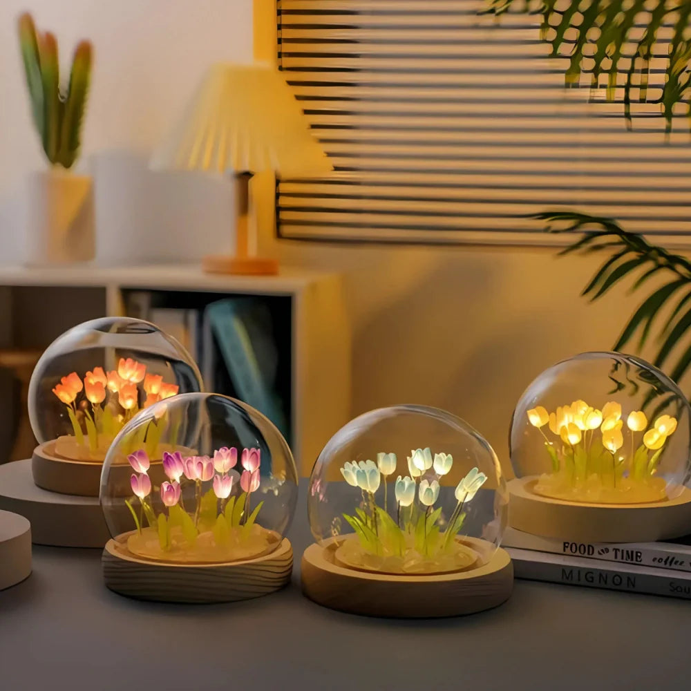 Glass Dome Tulip Light