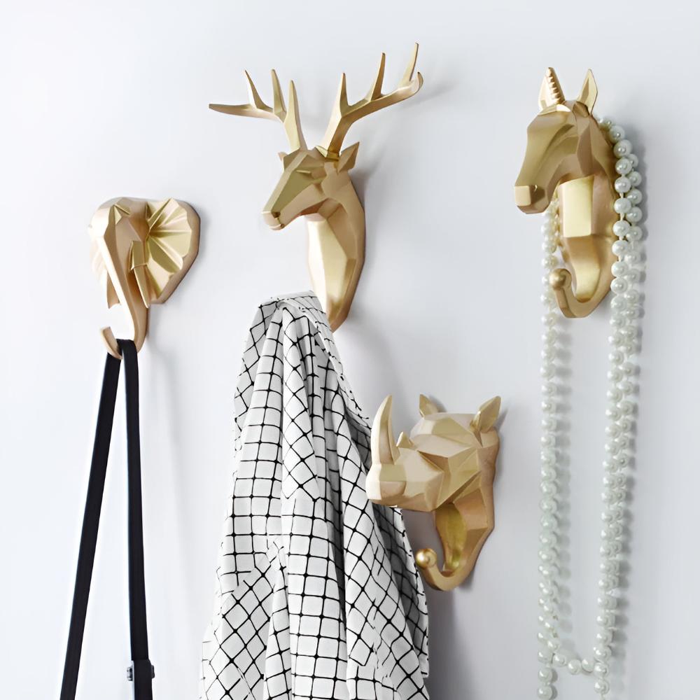 Animal Head Wall Hook Organizer