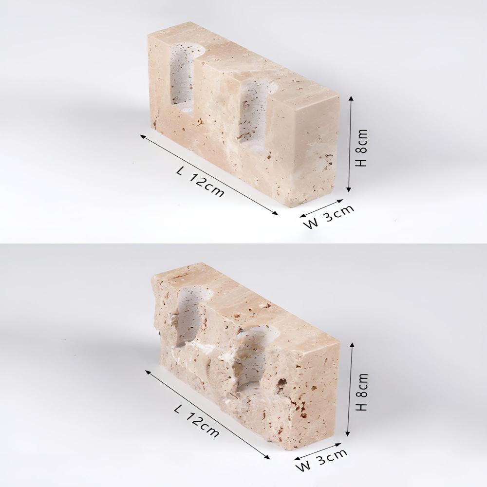 Dual Taper Stone Candle Stand