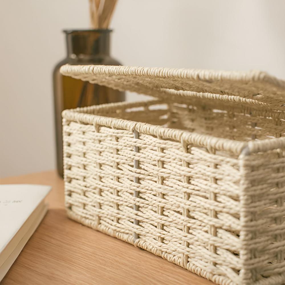 Rattan Tissue Storage Box
