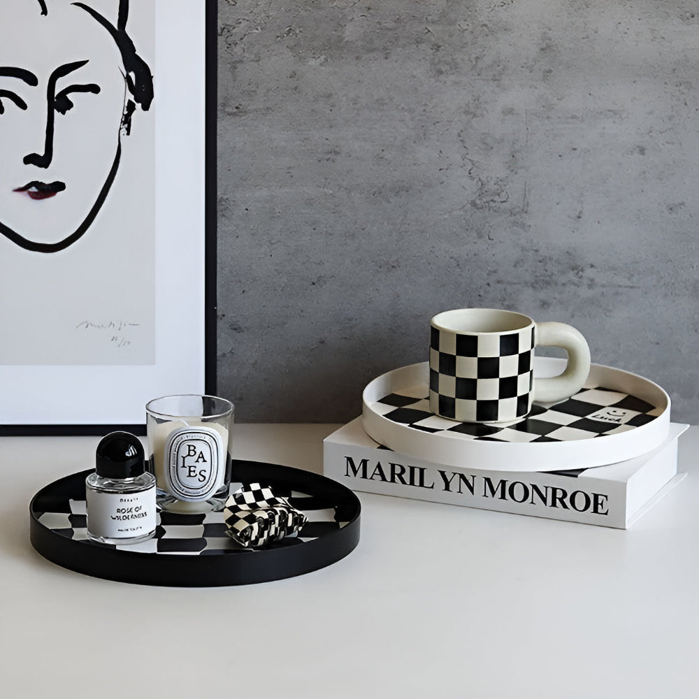 Patterned Round Catch Tray