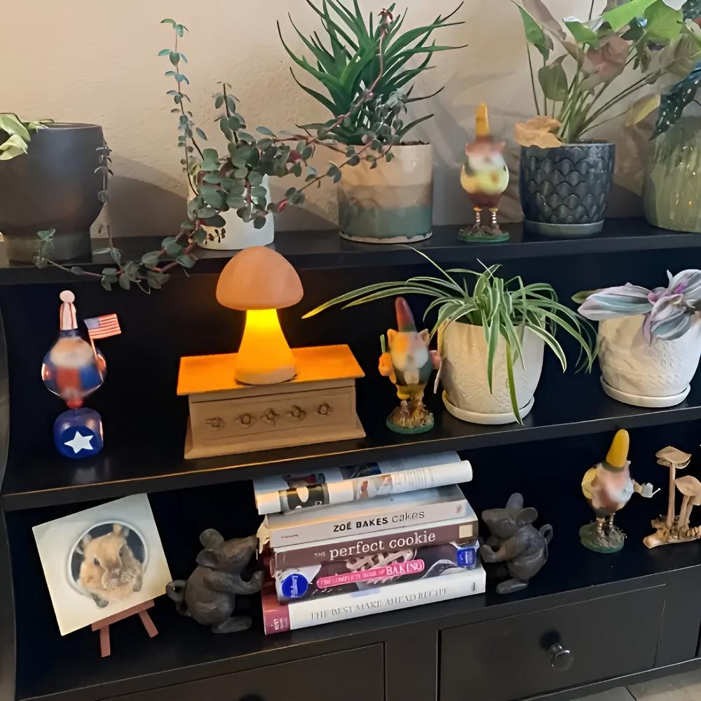 Wood Grain Mushroom Lamp