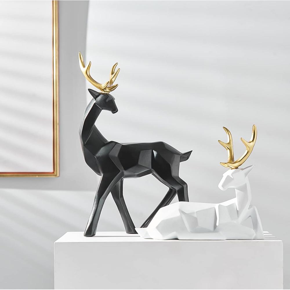 Geometric Deer Display Figurine