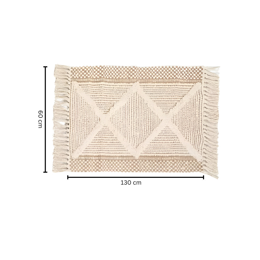 Textured Fringe Accent Rug