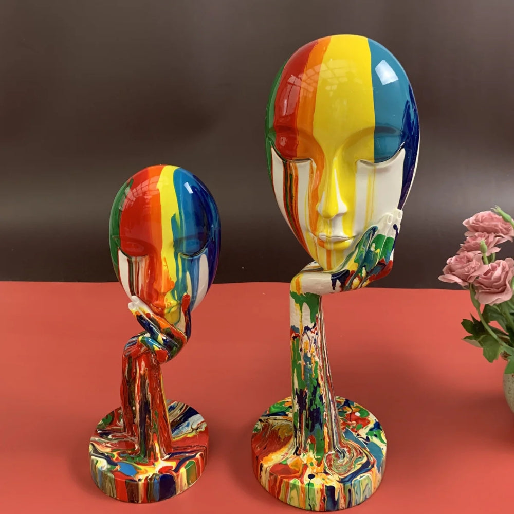 Abstract Face Art Sculpture