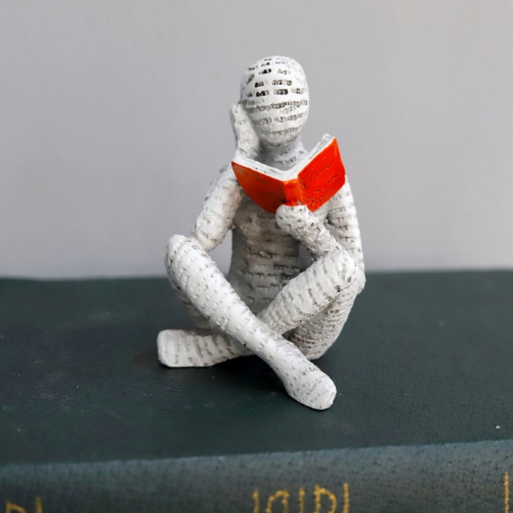 Reading Woman Resin Bookshelf Figure