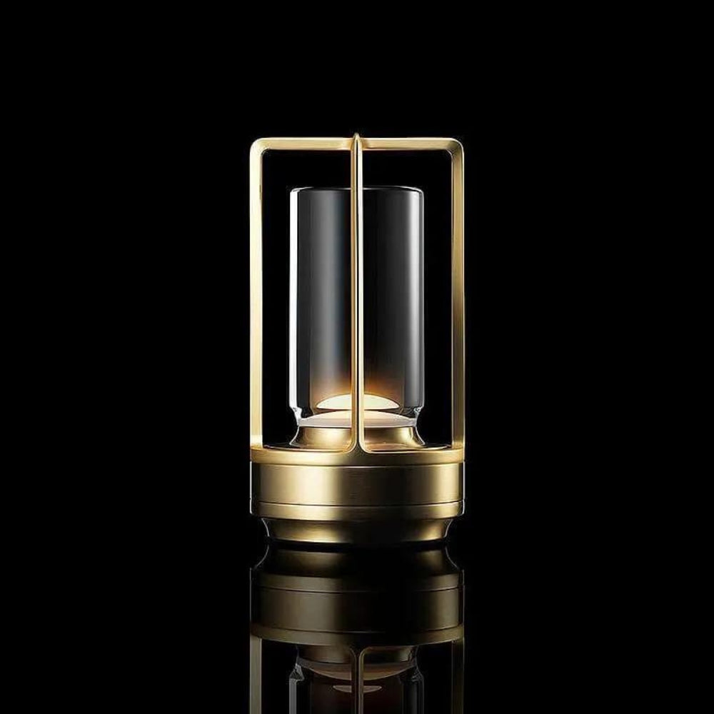 Metal Frame Cordless Lantern Lamp