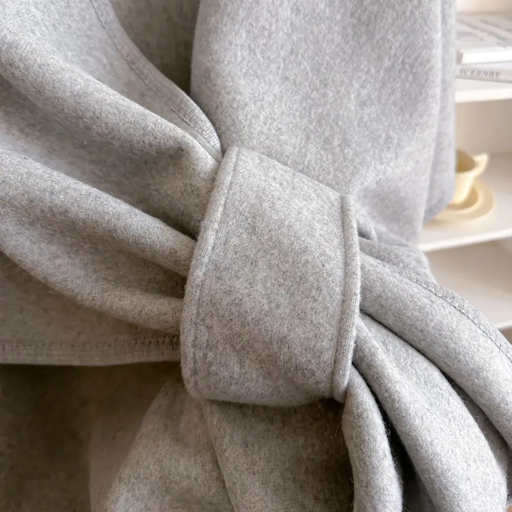 Draped Windproof Shawl Coat
