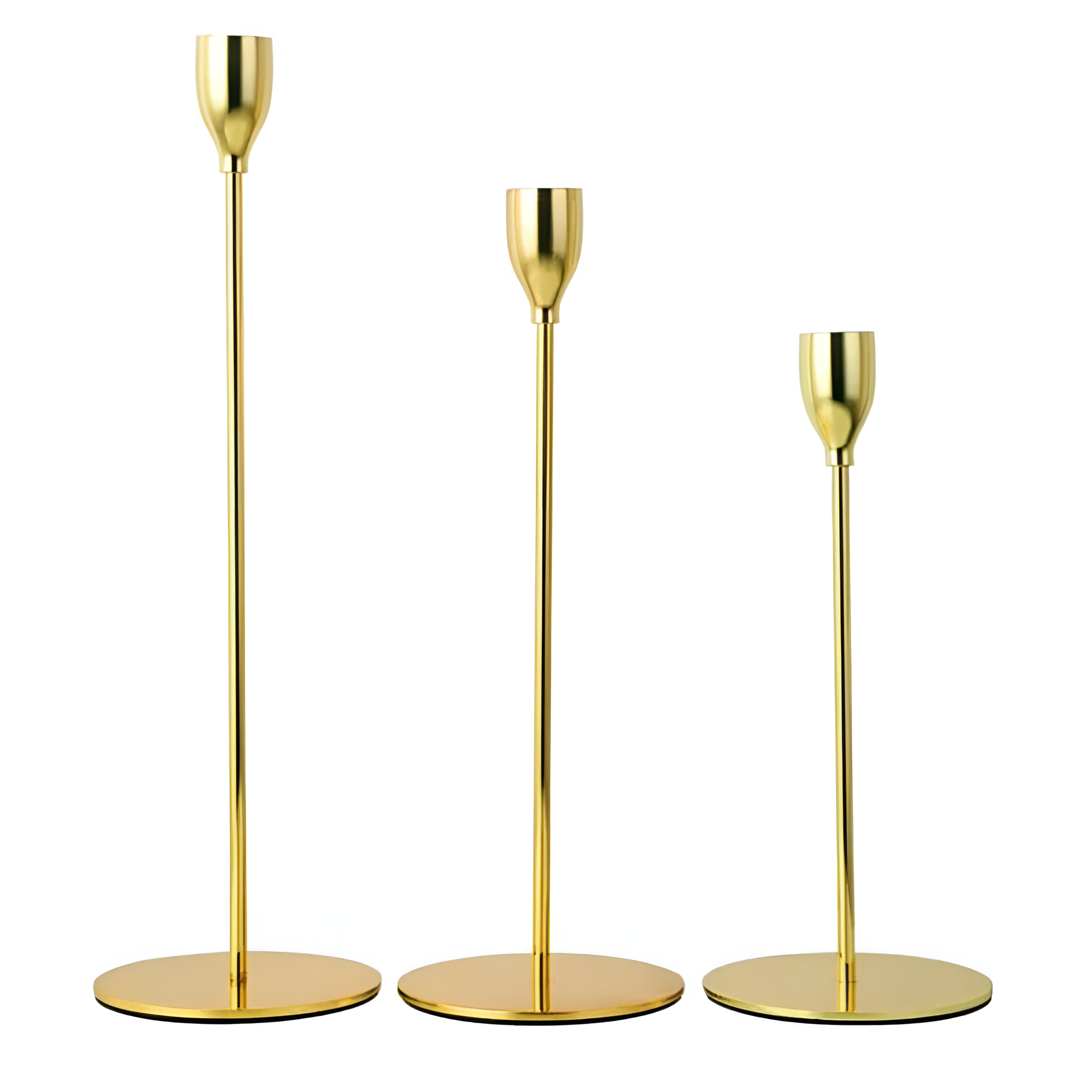 Brushed Metal Taper Holder Set