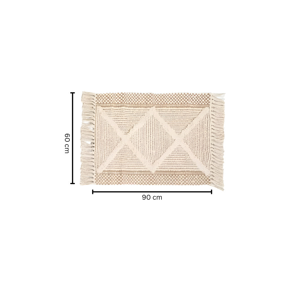 Textured Fringe Accent Rug