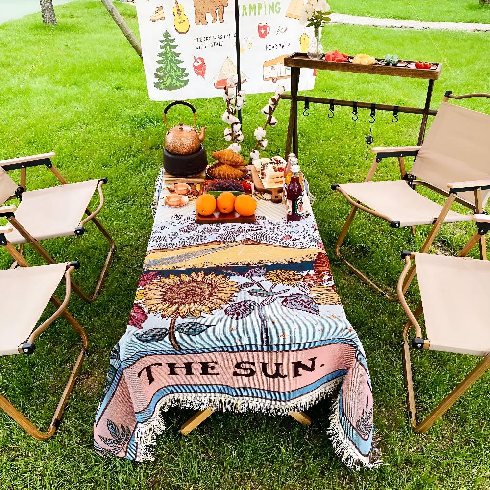 Woven Tapestry Throw Blanket
