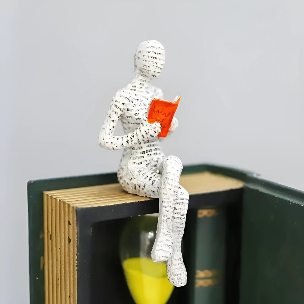 Reading Woman Resin Bookshelf Figure
