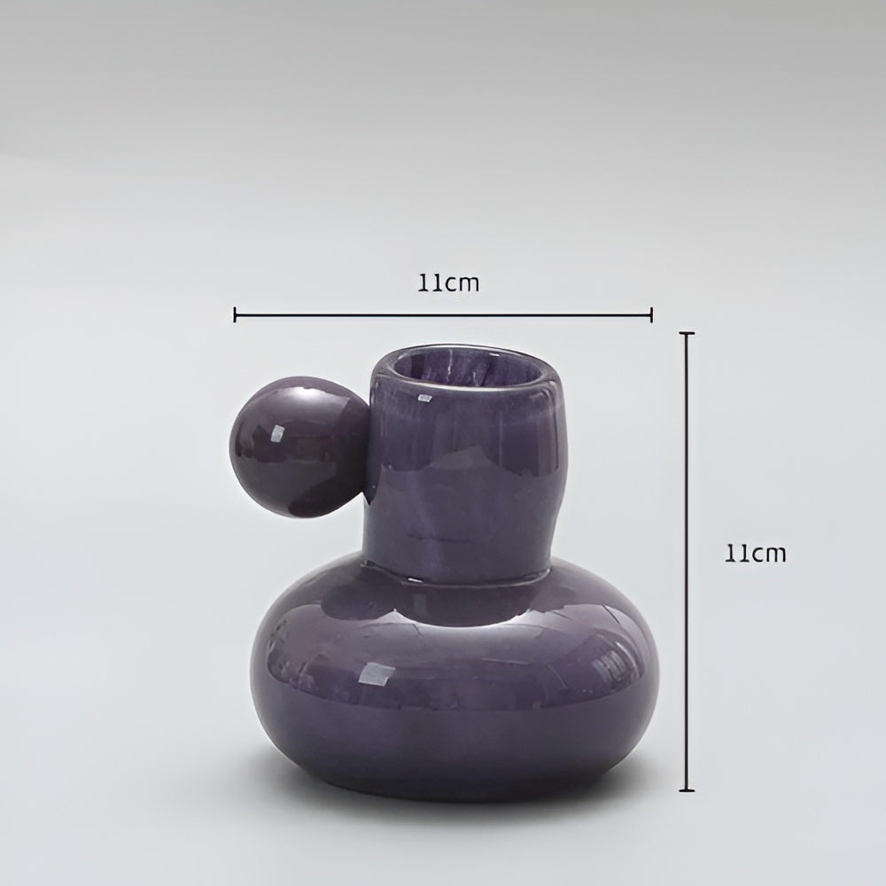 Colored Glass Candle Holder
