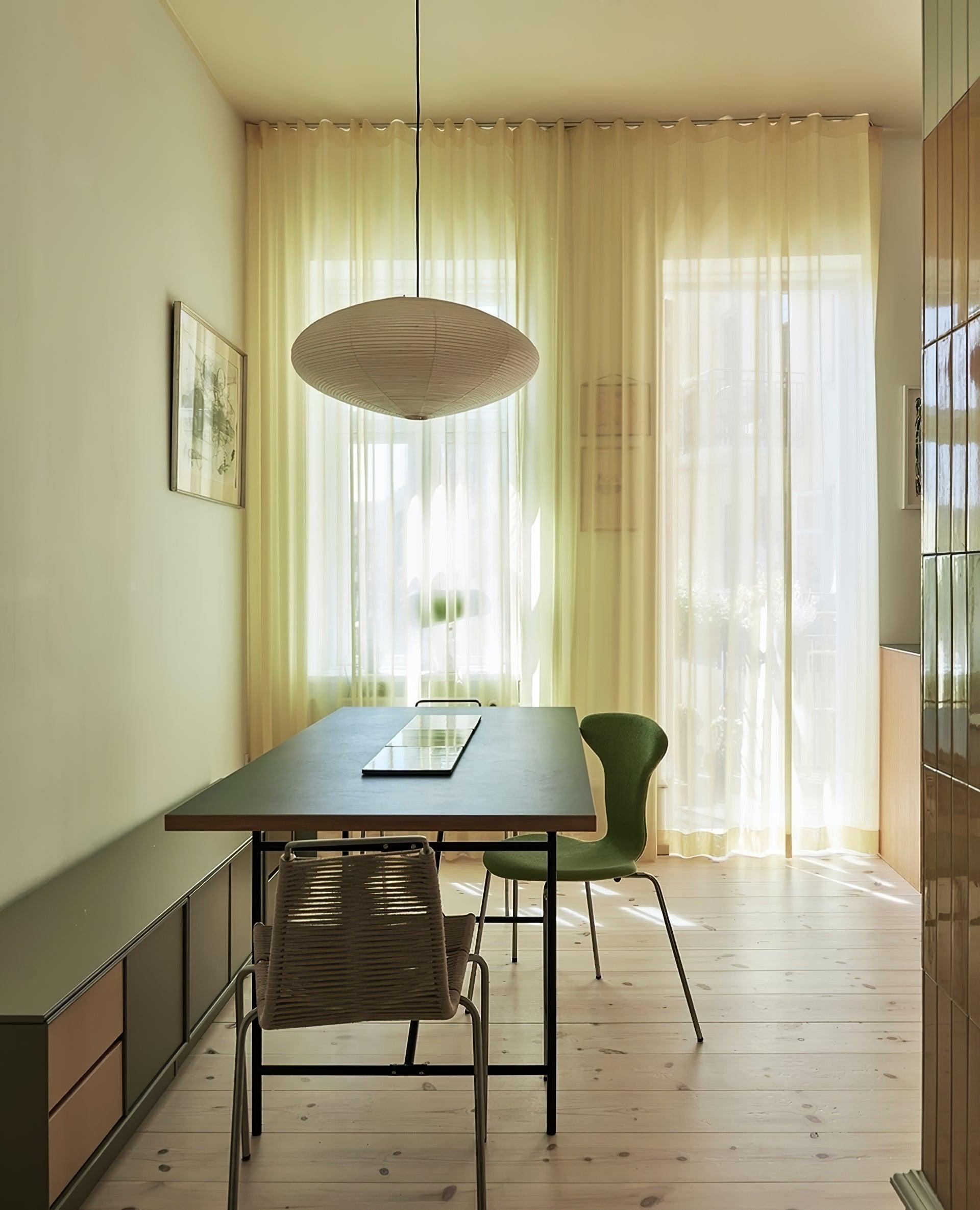 Japanese Paper Saucer Ceiling Light