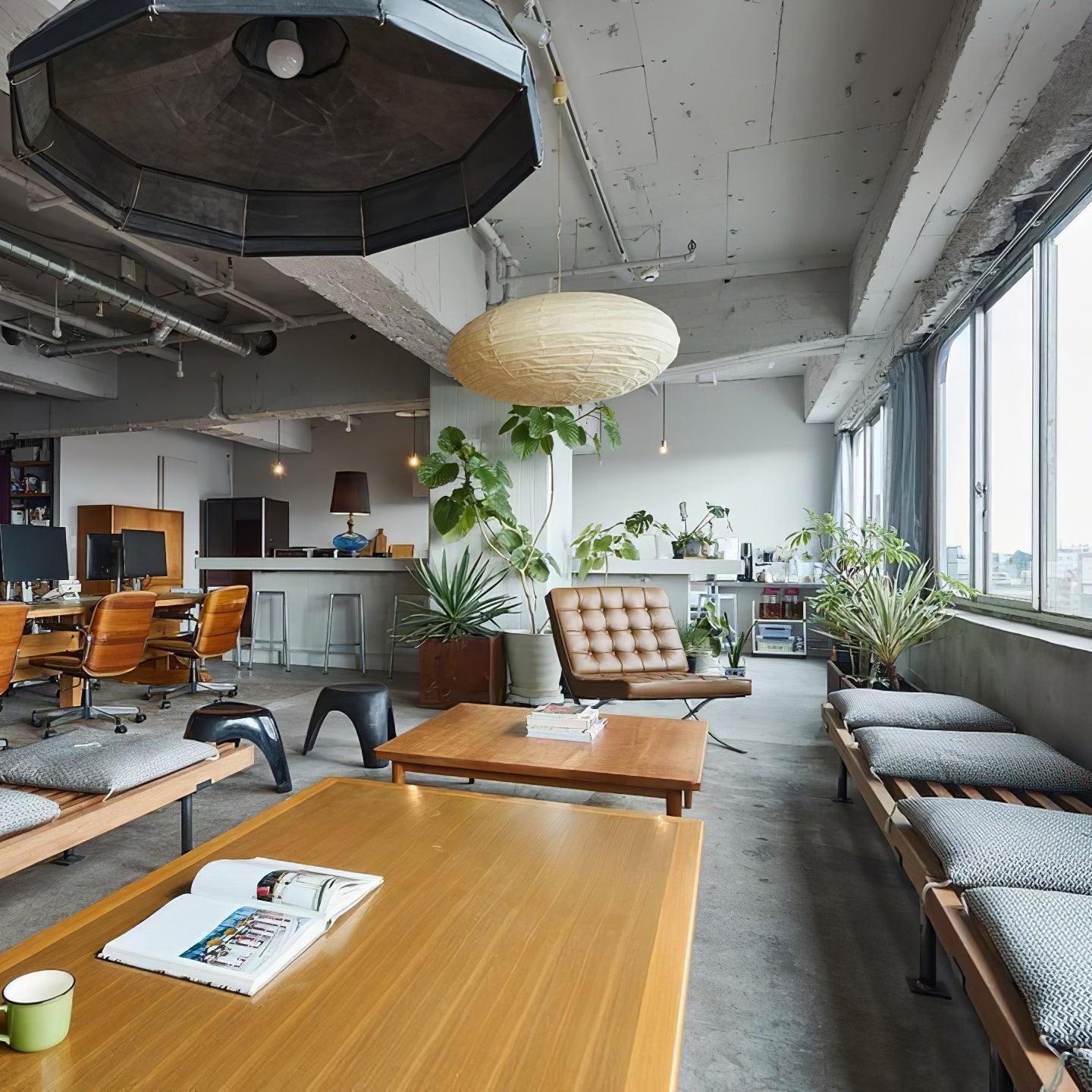 Japanese Paper Saucer Ceiling Light