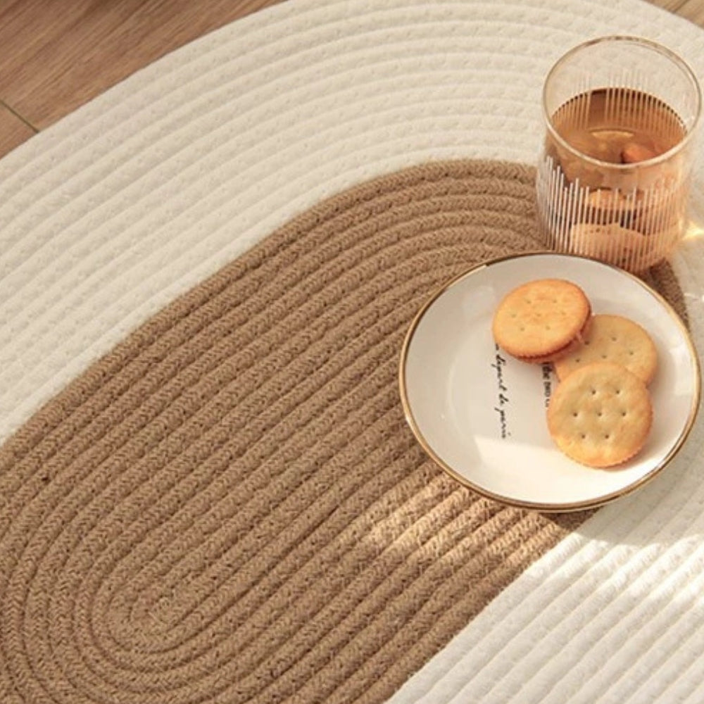 Braided Oval Floor Rug
