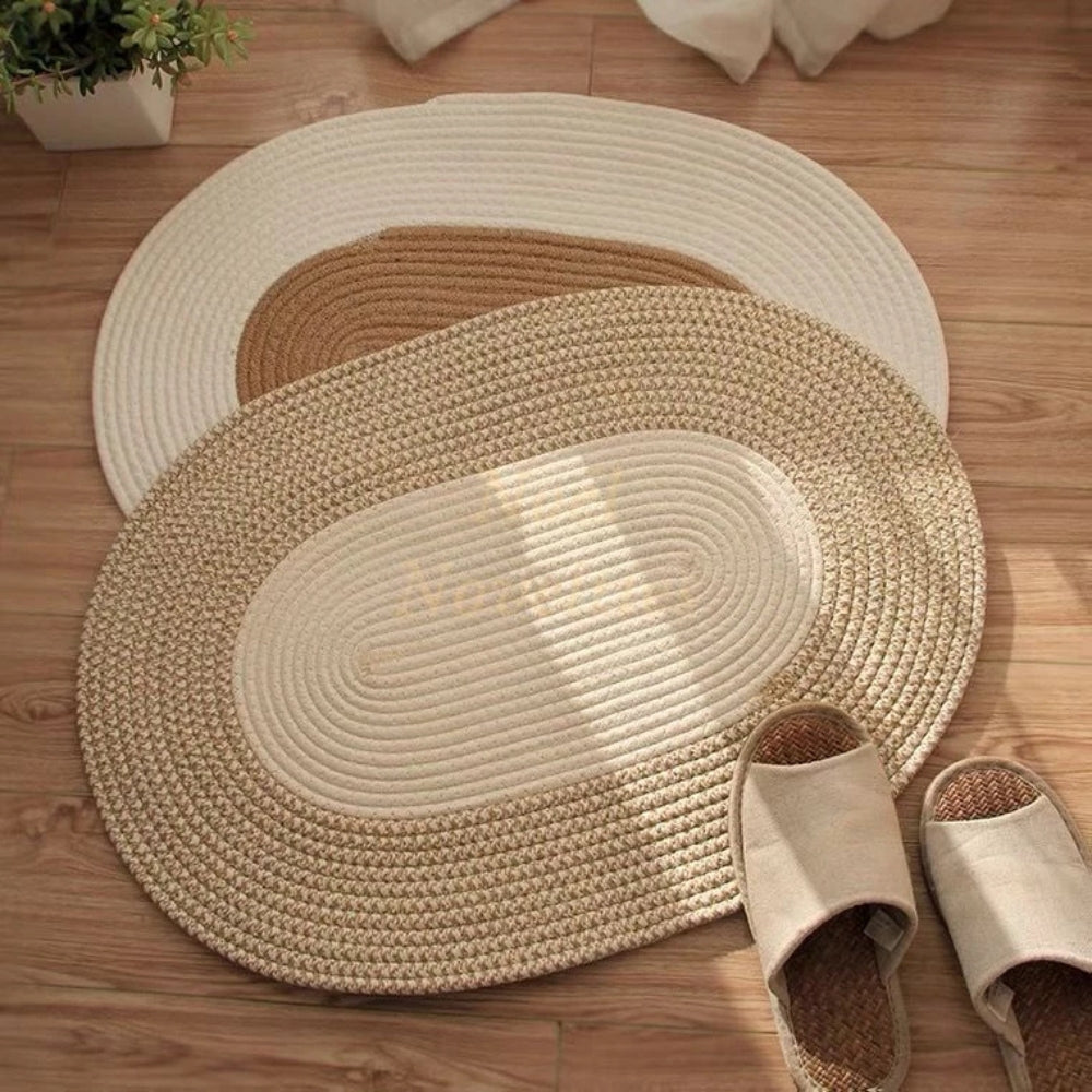 Braided Oval Floor Rug