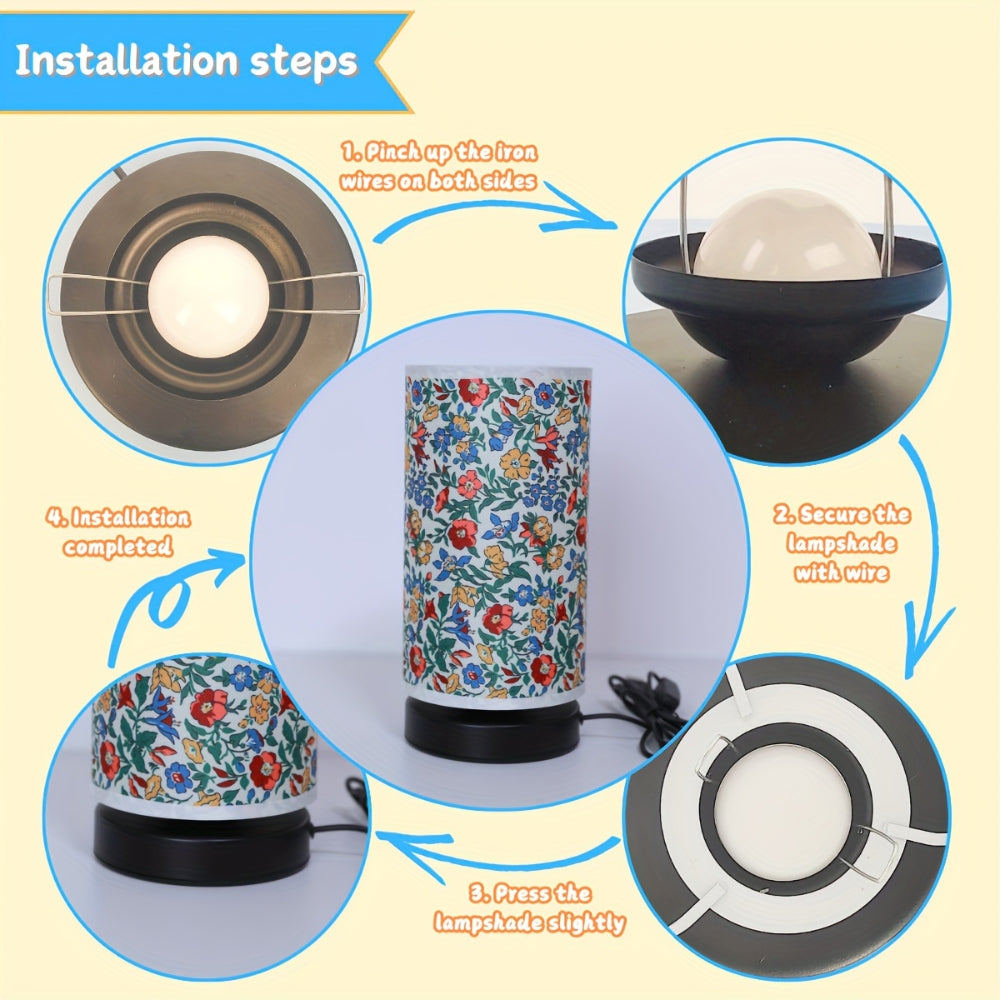 Botanical Print Fabric Table Lamp
