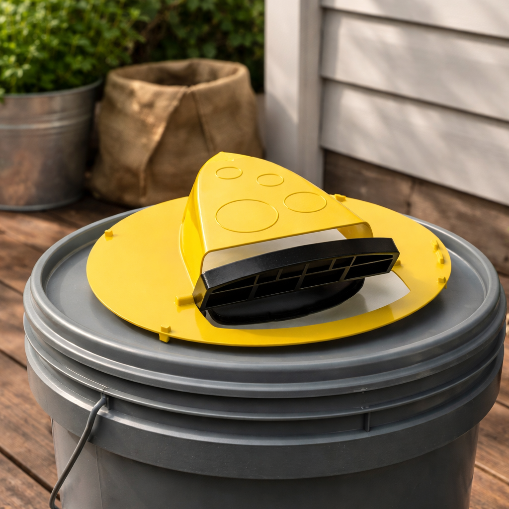 Flip Lid Bucket Mouse Trap