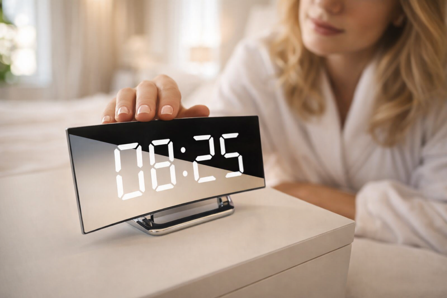 Curved LED Alarm Clock
