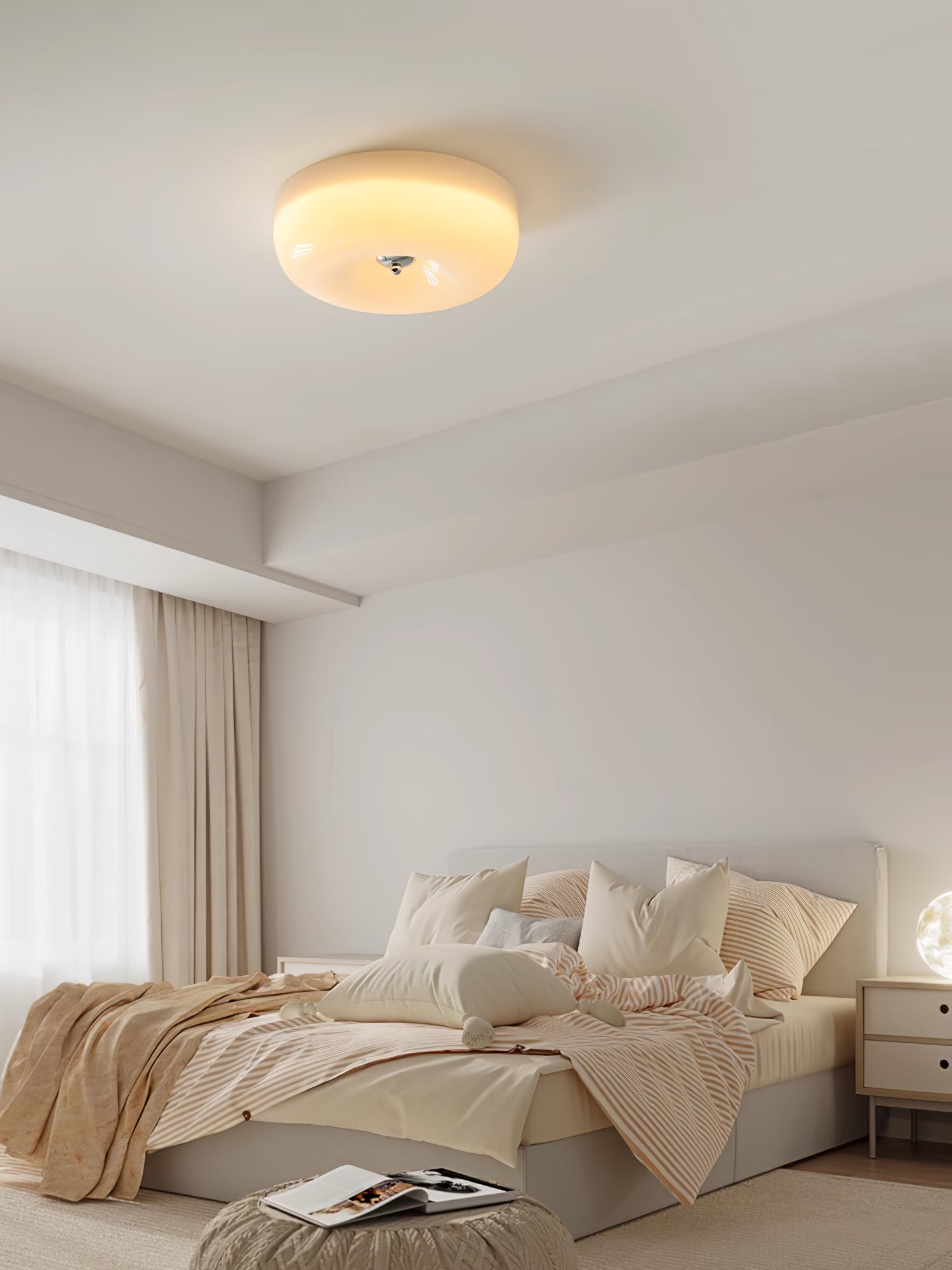 Glass Pudding Ceiling Light
