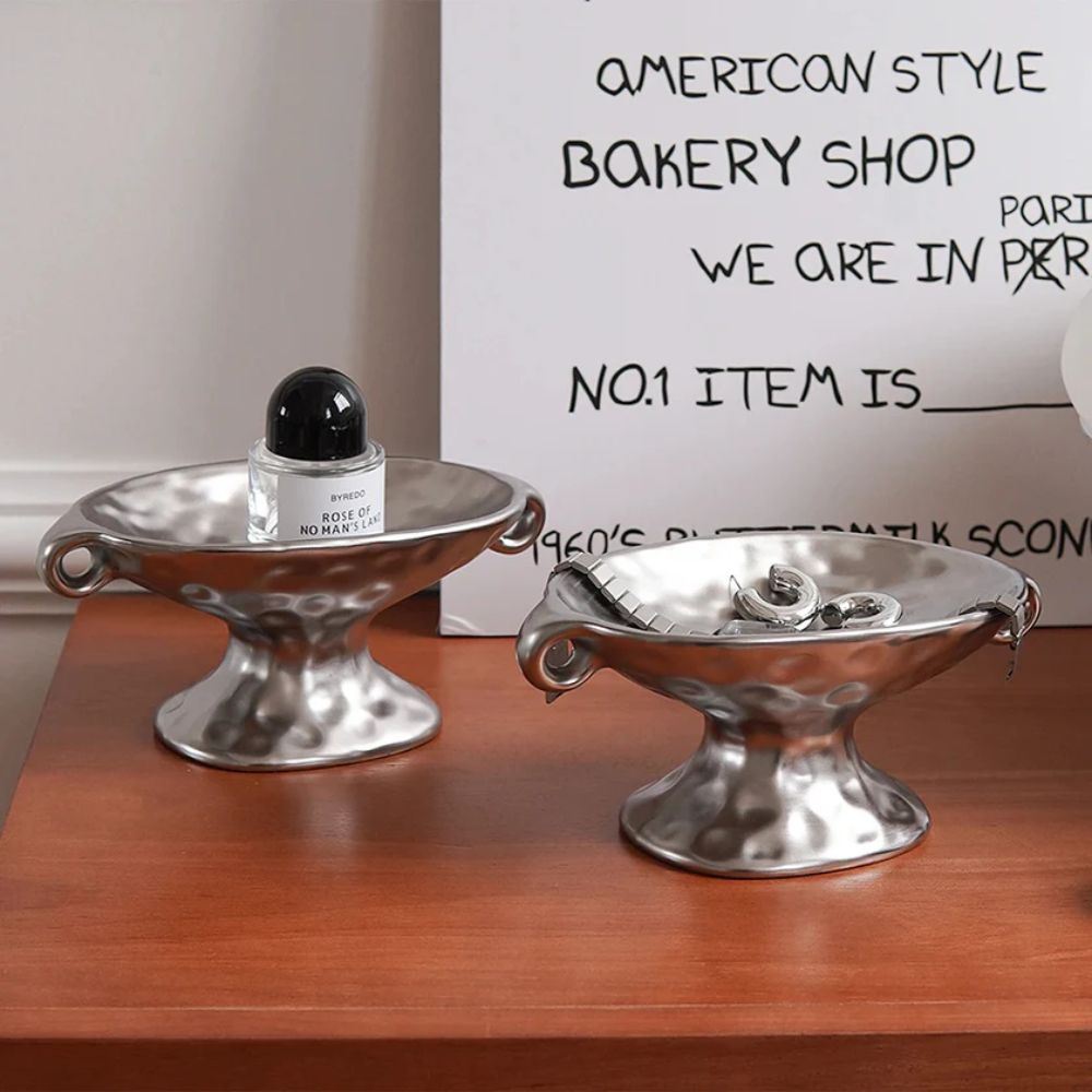 Handled Oval Catchall Tray