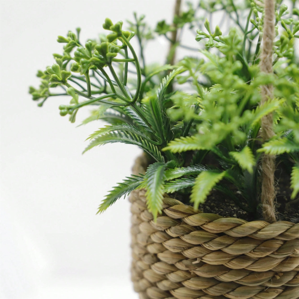 Hanging Faux Plant Basket